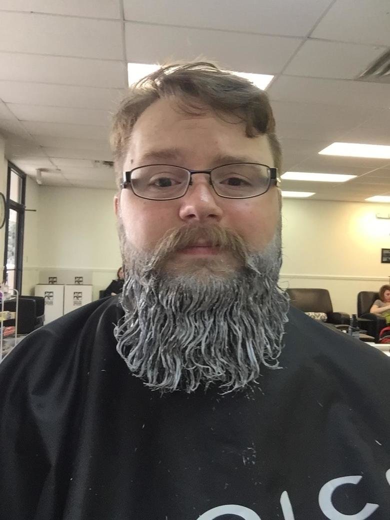 Beardy. "Am shaving beard for New Years, so i let my sister be creative.".. you went from man to feminist