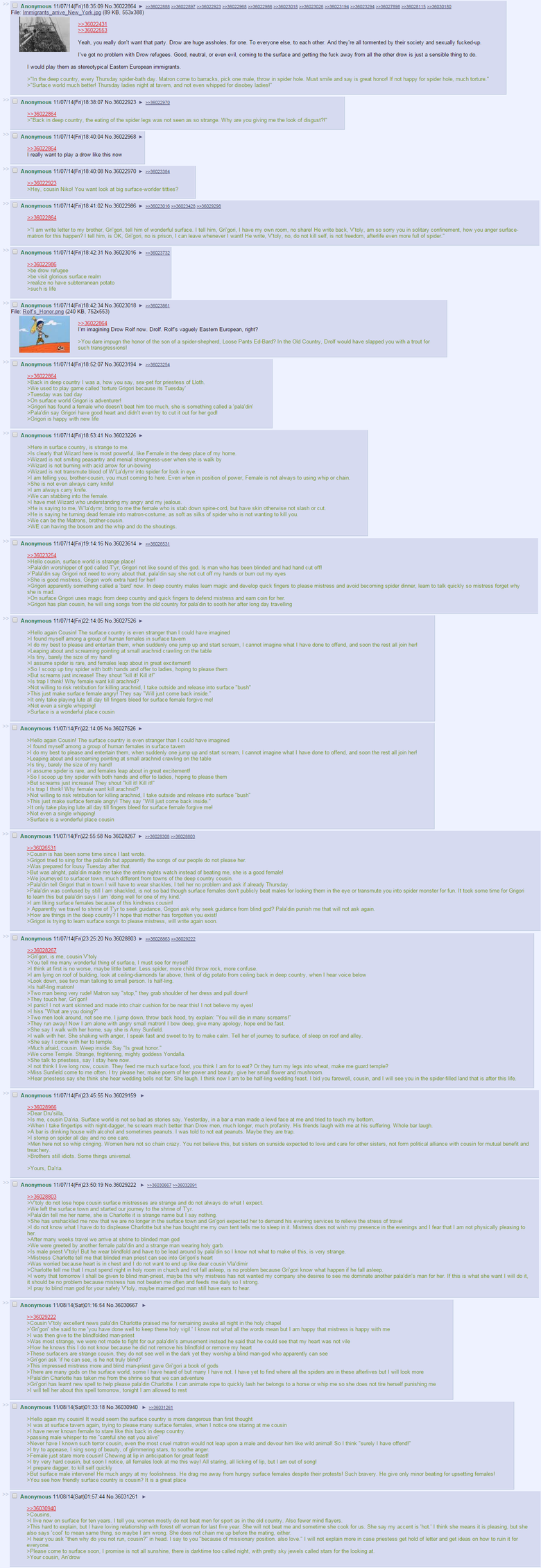 /tg/ D&D Tales 2. NO PRISON CAN HOLD ME. Kings and Kaijus Death by DiGornios. Balkan Drows. Arxchael the Spiderbro.. I Anonymous ) This one JUST happened in the