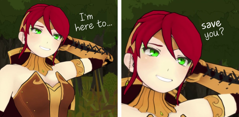 (untitled). he can totally see down her top though. Jaune you pervert.. Hi Stop waiting for Prince Charming. GET up AND FIND HIM The poor idiot may be stuck in 