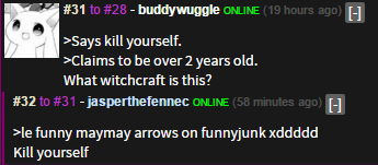 "Green texting". This is an example of "Geen texting," It is using ">" as a bullet point. It is given it's name because 4Chan give it a n