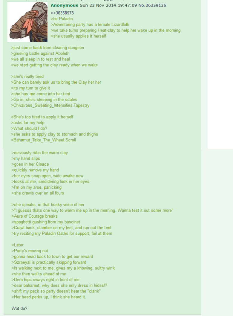 /tg/ D&D Tales 1. Bahamut take the wheel. Improvised Depth Check The Pure Fisherman (honestly corruption doesn't work in this way but i'd be lying if this isn't