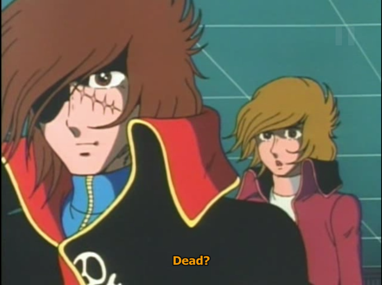 Bruh. Source: Uchuu Kaizoku Captain Harlock MAL: .. Basically, he is dead, but copy his consciousness to battleship A.I. system. Which is Ironic, because they are fighting against advance A.I system to regain sav