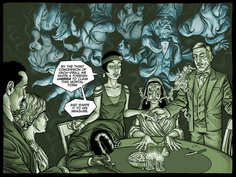 FalsePositive: S2 Chapter 1 Sèance. “So many men and women I have wronged, reduced to ghosts and shades. They surround me, but I can never let them know I regre