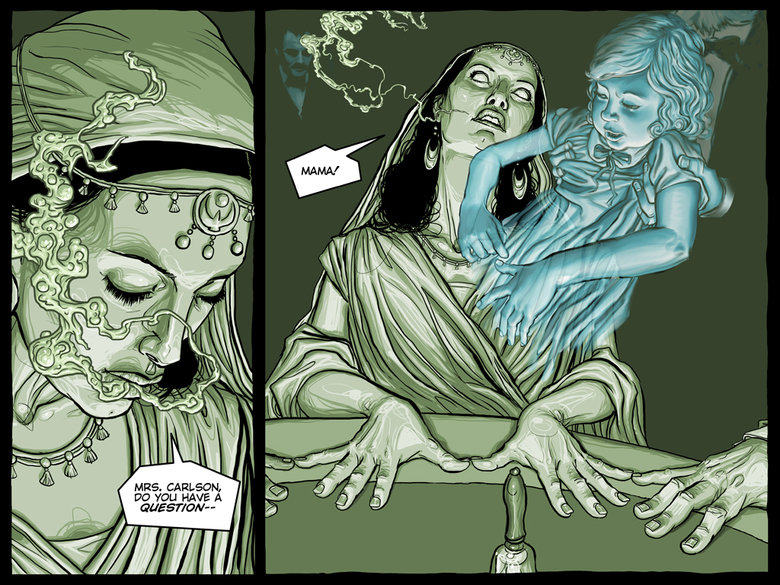 FalsePositive: S2 Chapter 1 Sèance. “So many men and women I have wronged, reduced to ghosts and shades. They surround me, but I can never let them know I regre