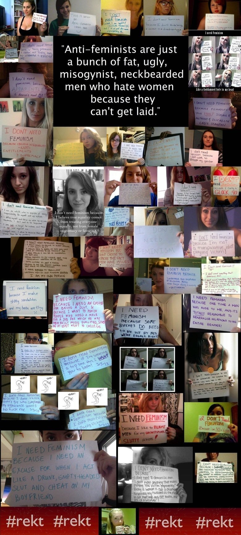 feminist mega compliation. Doing the time Ive nit picked alot of various feminist picture or just straight out "bitches be crazy" I hope you enjoy/cri