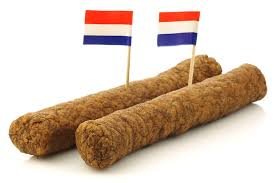 Food comp 1 : Dutch food. 1. Stroopwafel, crunchy waffle with syrupy liquid inside 2. Frikandel : Basicially a meat-stick which is made out of pork, chicken and