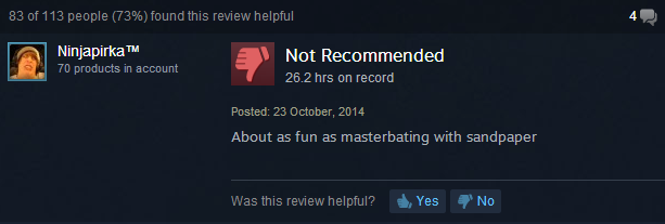 Funny Steam Reviews Comp 4. The Stanley Parable ARK Banished Duke Nukem Forever[bril-green][bril-green] Skyrim Stronghold 3 Killing Floor Civilization V CS:GO I