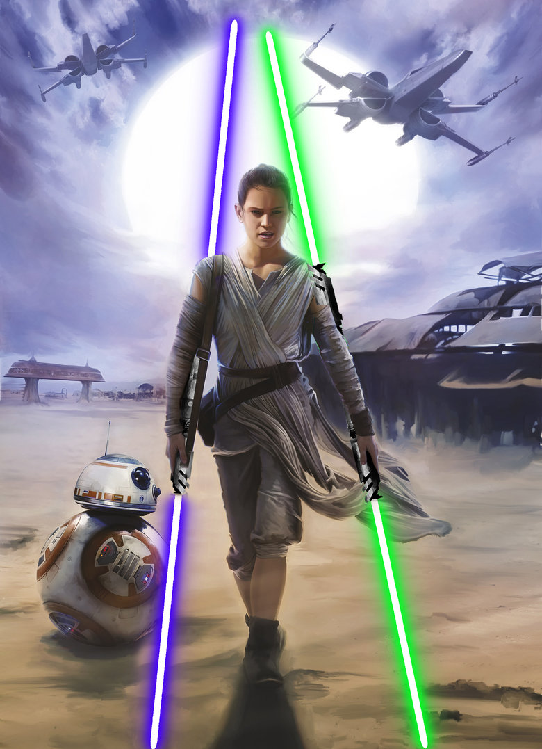Need more lightsabers. Since Kylo Ren has 3 blades attached to his lightsaber. I wouldn't be surprised if Rey would have something like this in the next episode