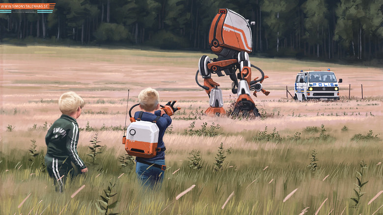 VMCLXXIV. Author's website: www.simonstalenhag.se/.. Glassbilen is